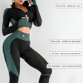 Organic yoga clothing Long Sleeve Suit Fitness Yoga pants set Wear Seamless Sportswear Work Out Clothing Set For Women